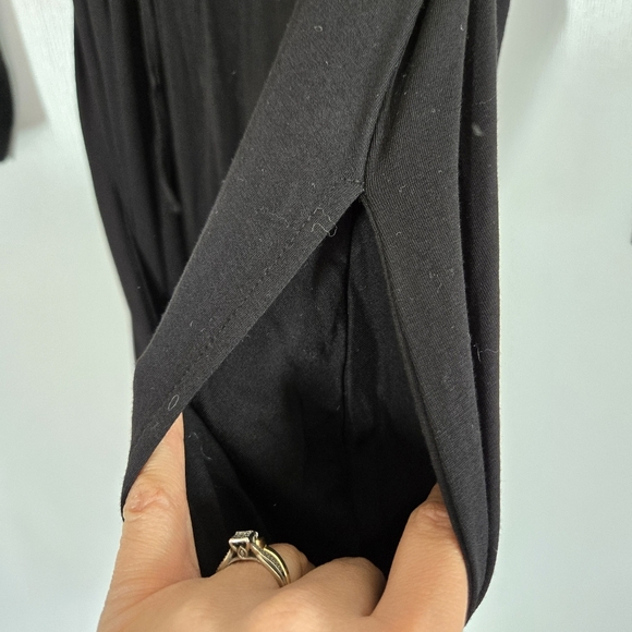 Nom Maternity Tessa Maternity‎ Nursing Wrap Dress Black Small Bamboo Jersey Knit - Picture 10 of 13